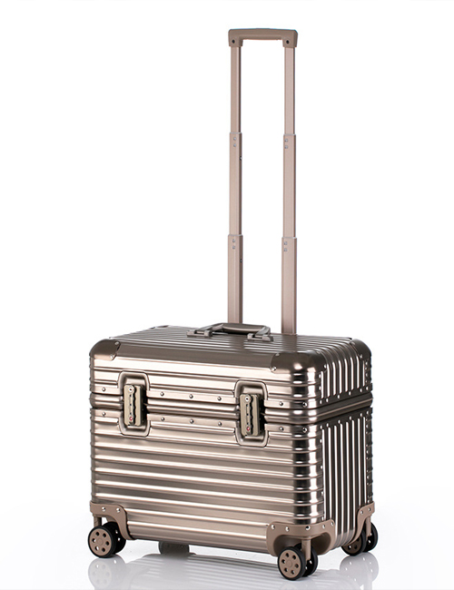 Top Opening Aluminum Rolling Suitcase for Pilot All Aluminum Carry on Luggage With TSA Locks Aluminum Camera Case for Travel